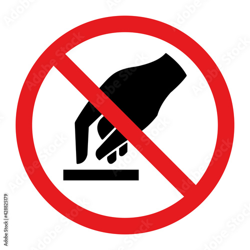 Wallpaper Mural Do not touch symbol Vector illustration Torontodigital.ca