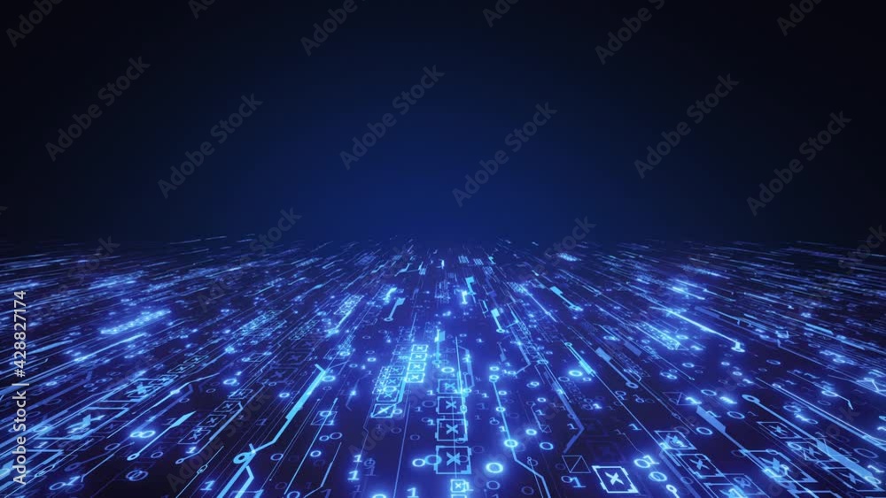 circuit technology intro text background