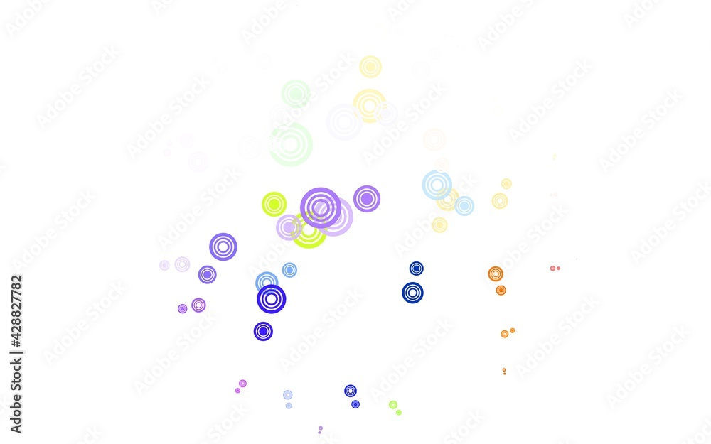 Light Multicolor vector template with circles.