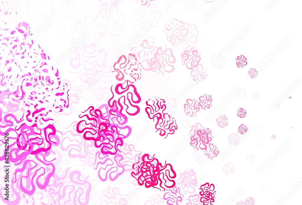 Light Pink, Red vector pattern with random forms. Light Pink, Red vector pattern with random forms.