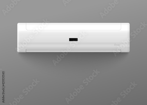 Air conditioner for climate control indoors a vector realistic 3d illustration
