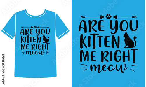 Kitten meow t-shirt design template