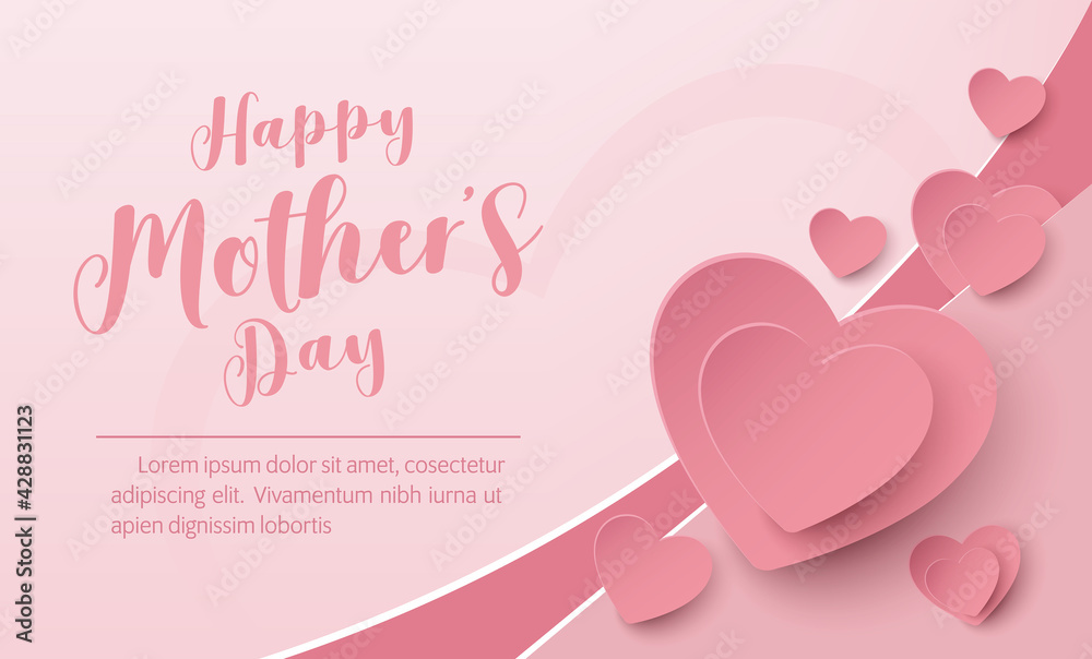 happy mother day banner design. mockup and templates to create greeting, cards, magazines, cover, poster and banners etc. vector illustration