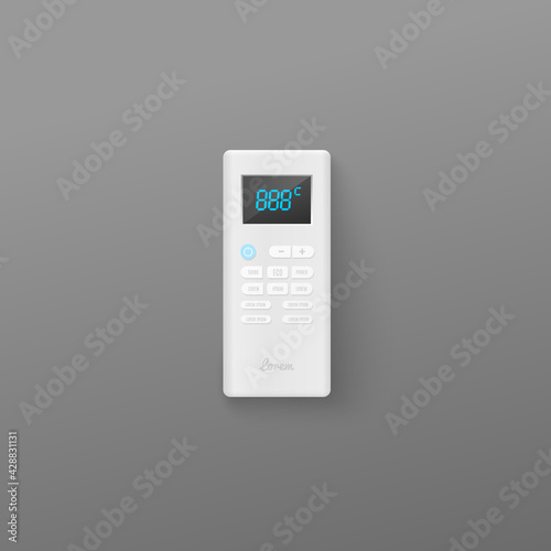 Remote control from air conditioner a vector realistic isolated illustration.