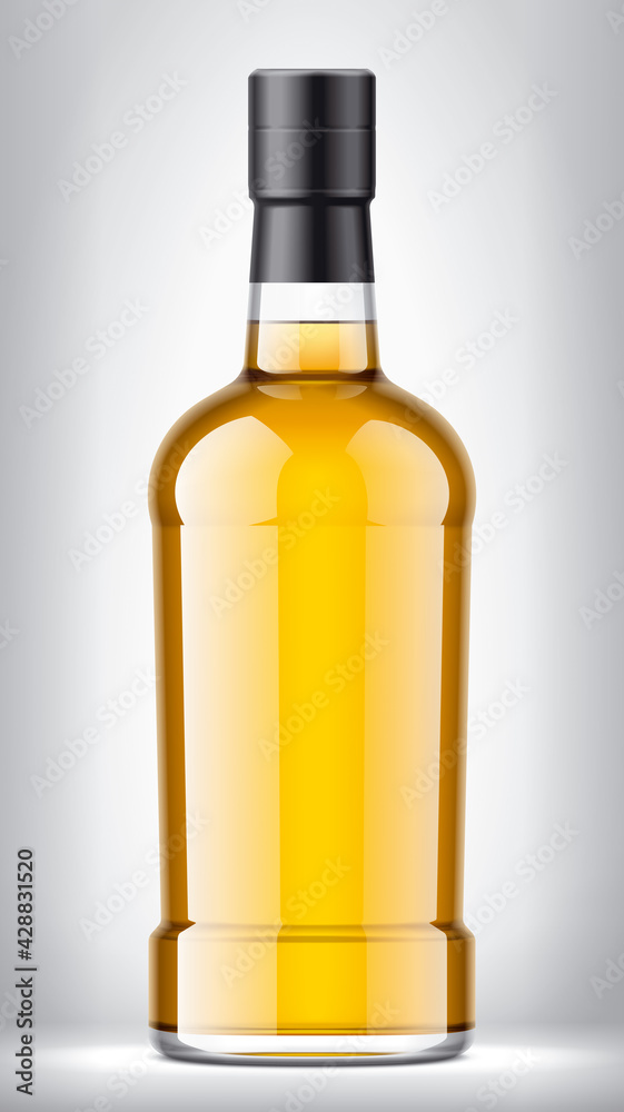 Glass bottle on background. Black Foil version. Glass bottle on background. Black Foil version.