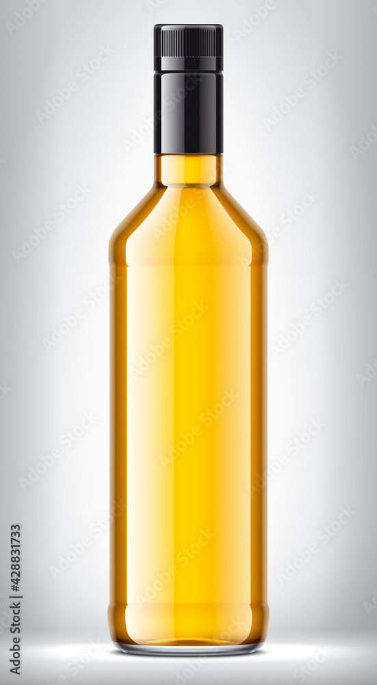 Glass bottle on background. Glass bottle on background.