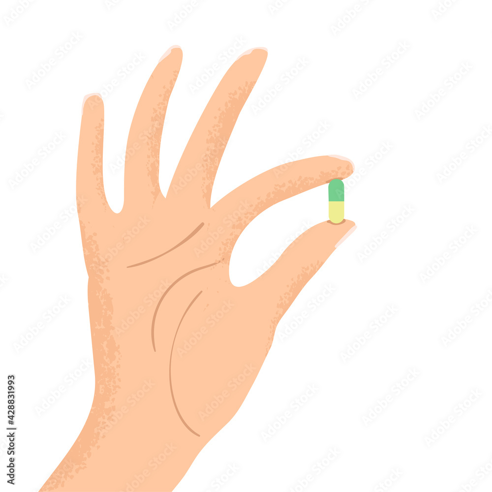 Young cute woman drinks a pill isolated on white background Young cute woman drinks a pill isolated on white background