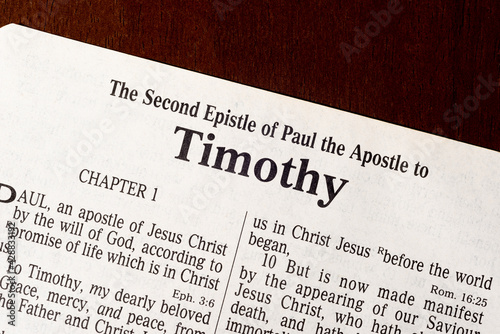 The Book of Second Timothy Title Page Close-up photo