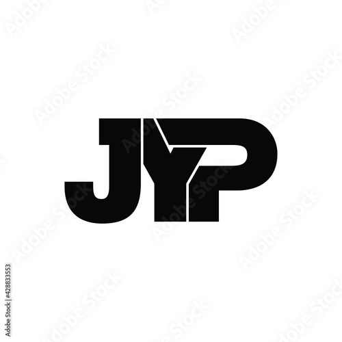 JYP letter monogram logo design vector