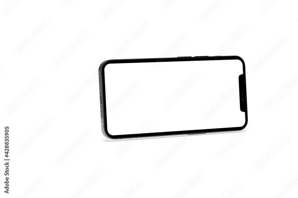 smartphone With Blank Screen in 3d smartphone With Blank Screen in 3d