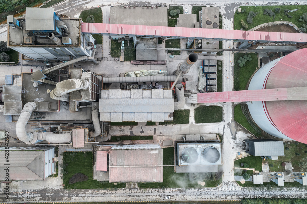 Novenber 05, 2020: Aerial photography of a cement plant in Sichuan Province, China Novenber 05, 2020: Aerial photography of a cement plant in Sichuan Province, China