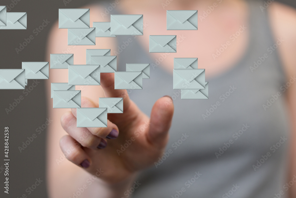 Network Communications with email symbol. Network Communications with email symbol.