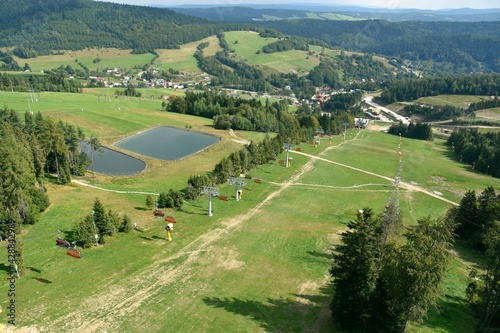 Wyciag narciarski i Wieza Widokowa, Krynica Zdroj, Slotwiny, widok z wieży photo