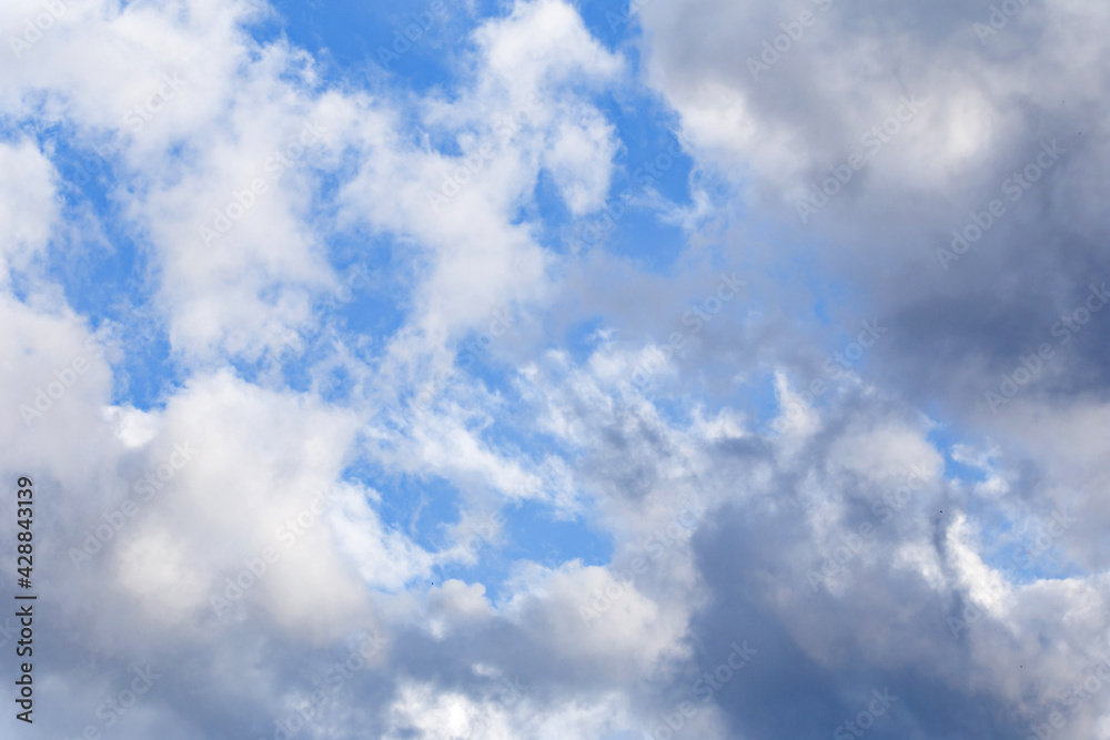 Beautiful view of blue sky over white clouds Beautiful view of blue sky over white clouds