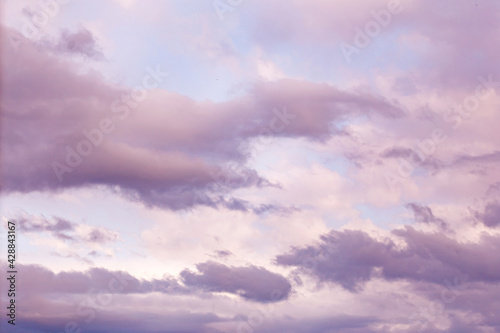 Beautiful view of blue sky over white clouds