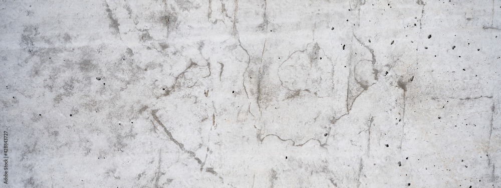 Obraz premium White gray grey stone concrete texture background panorama banner long., with cracks