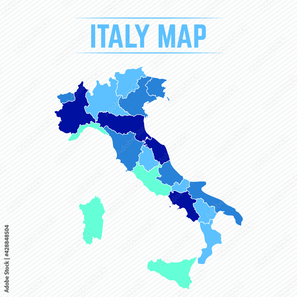 Italy Detailed Map With States