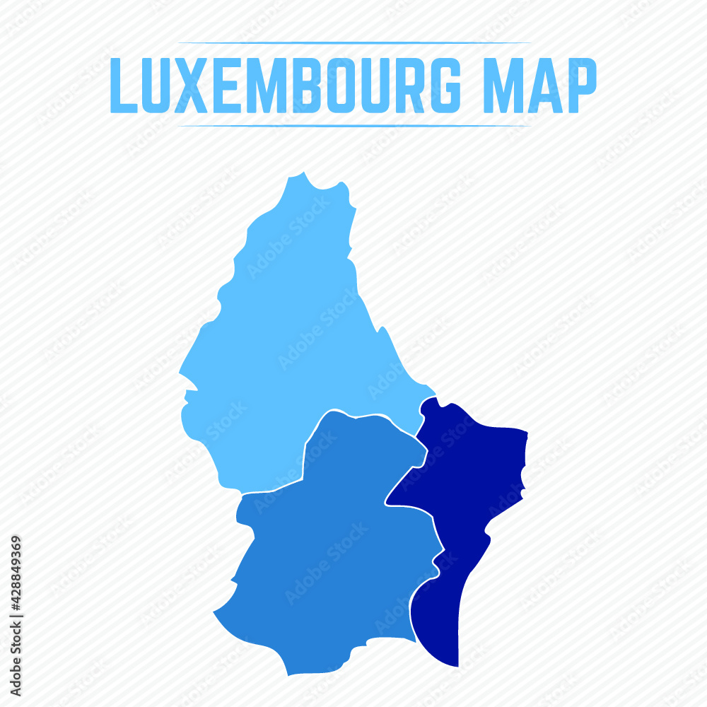 Luxembourg Detailed Map With States