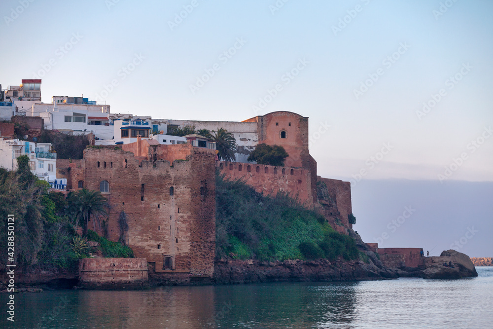 Kasbah of the Udayas on the edge of the River Bou Regreg in Rabat, Morocco.