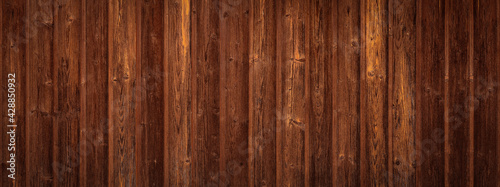 old brown rustic dark wooden texture - wood timber background panorama long banner.. © Corri Seizinger