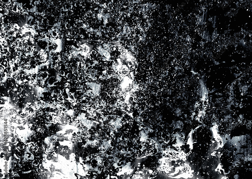 Dark rough planet surface in space close-up. Organic marbled pattern. Dark rough planet surface in space close-up. Organic marbled pattern.