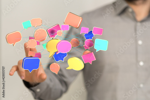 speech bubbles  communication concept 3d