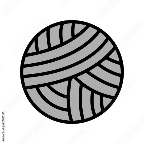 knitting ball textile color icon vector. knitting ball textile sign. isolated symbol illustration