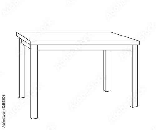 table icon in a linear style on a white background.