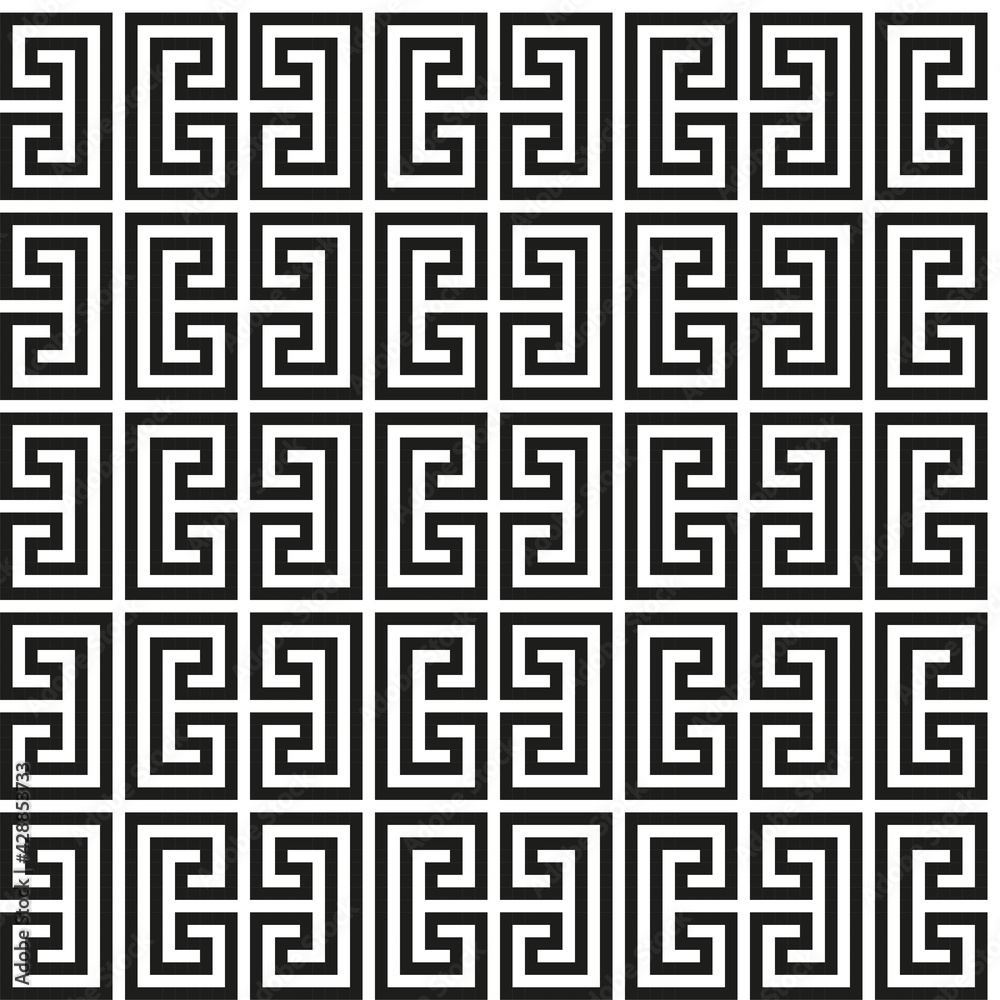 Greek key seamless pattern. Geometric meander. Abstract vector vintage background Greek key seamless pattern. Geometric meander. Abstract vector vintage background
