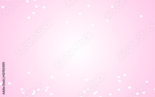 Valentine day white hearts on pink background. © Koy