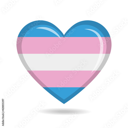 Transgender pride flag in heart shape vector illustration Free Download Transgender pride flag in heart shape vector illustration - GFXLoad
