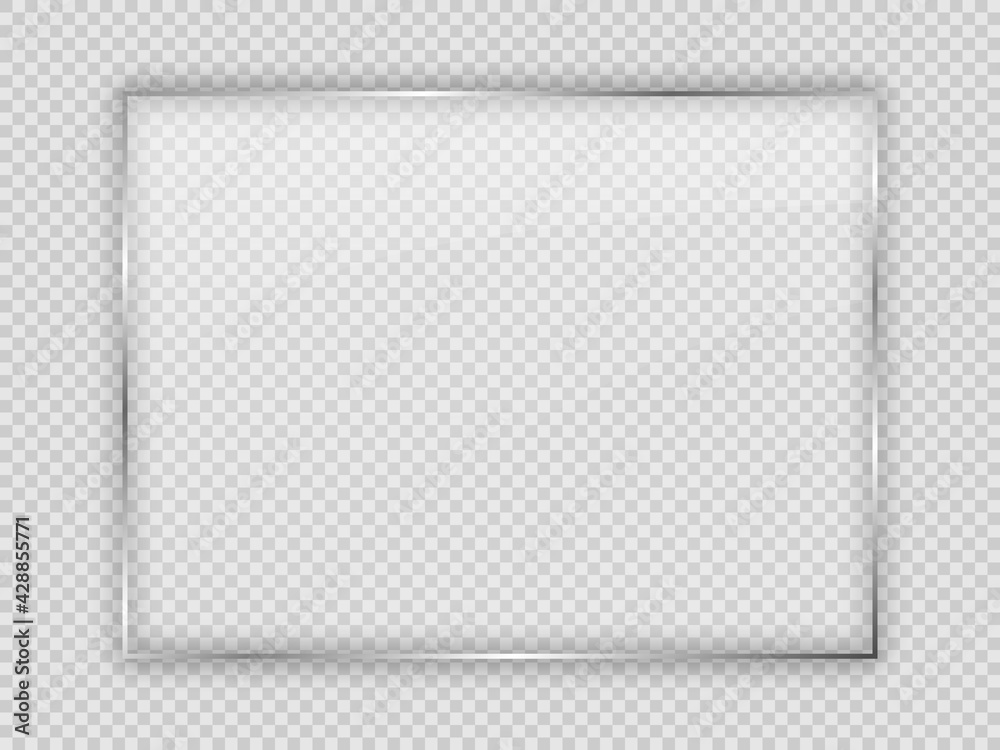 Glass plate in rectangle frame Glass plate in rectangle frame