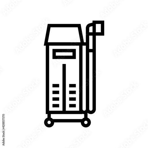 laser hair removal line icon vector. laser hair removal sign. isolated contour symbol black illustration