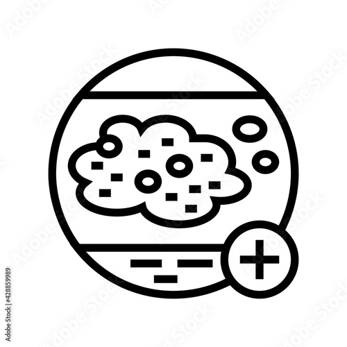 psoriasis clinic line icon vector. psoriasis clinic sign. isolated contour symbol black illustration