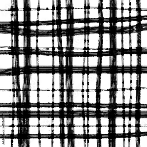 abstract vector pattern in a cage irregular lines vertical and horizontal brush strokes