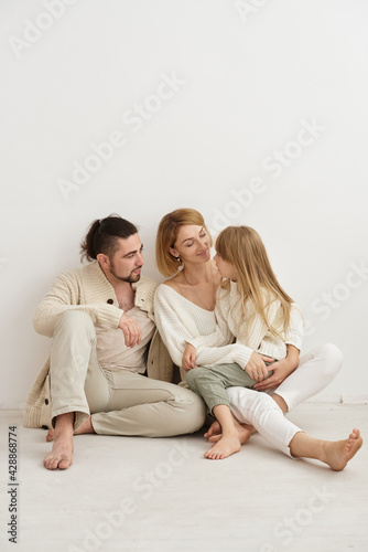 Happy family resting together