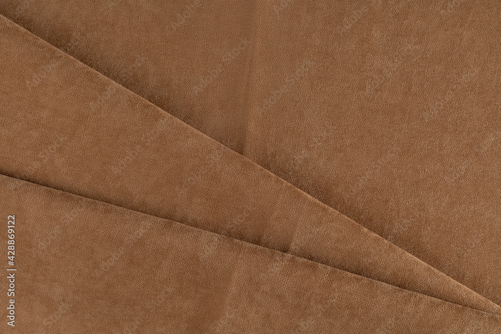 curtain fabric, copper-colored canvas, folded diagonally curtain fabric, copper-colored canvas, folded diagonally