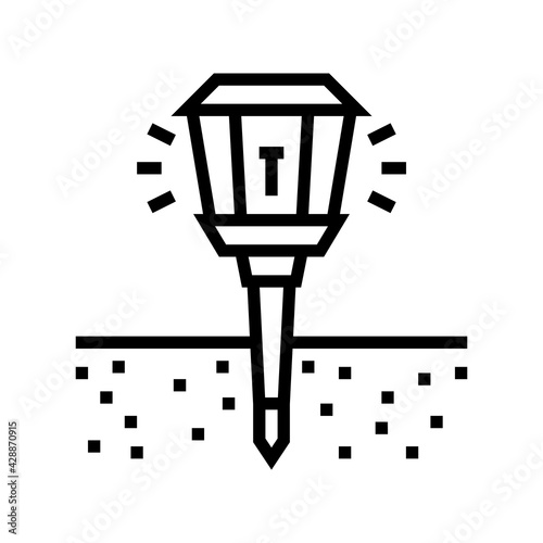 sonic repeller gardening line icon vector. sonic repeller gardening sign. isolated contour symbol black illustration