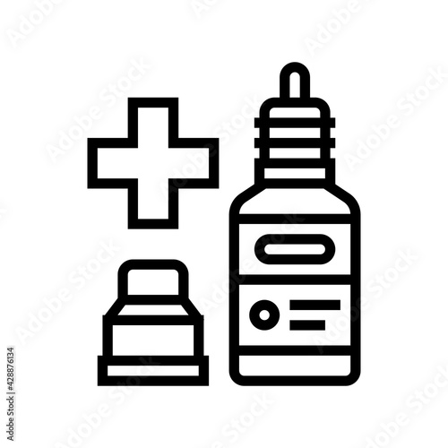 nasal or eye drops homeopathy line icon vector. nasal or eye drops homeopathy sign. isolated contour symbol black illustration