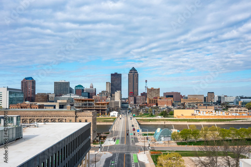 Aerial View of Downtown Des Moines During Daytime