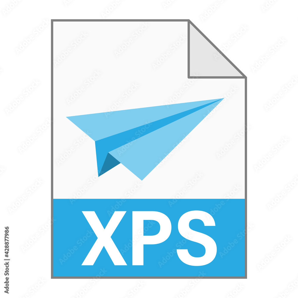 Modern flat design of XPS file icon for web Modern flat design of XPS file icon for web