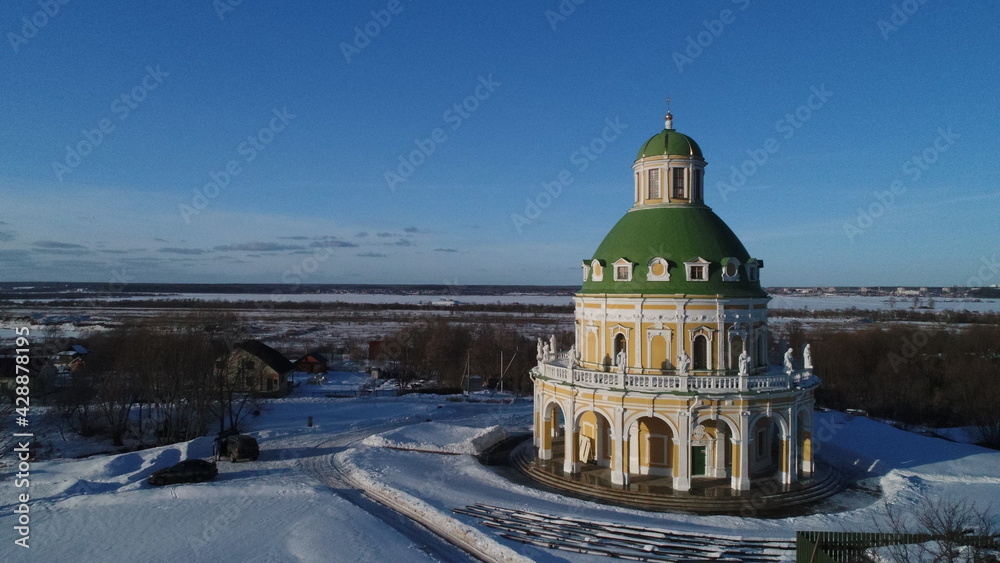 Church of the Nativity of the Blessed Virgin Mary in Podmolkovo. Serpukhov, Moscow region, Russia