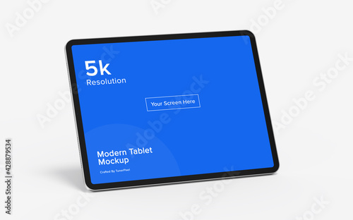 Floating Tablet Mockup | Fully Editable File, Replaceable Screen, Separated Shadow and Background photo
