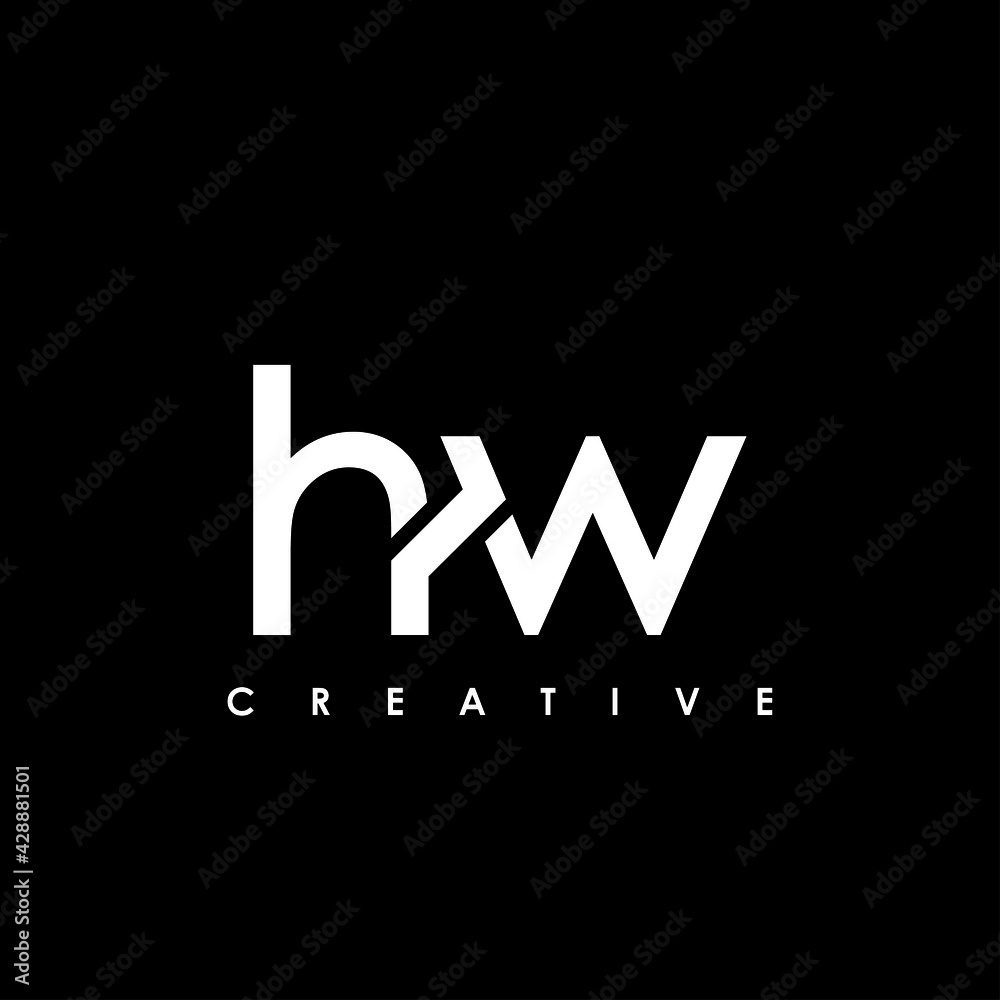 Hw Letter Initial Logo Design Template Vector Illustration Stock Vector Adobe Stock