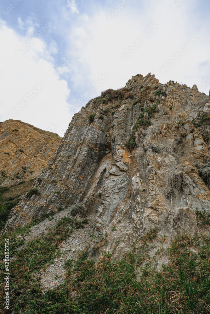 The Flysches of Zumaia.Basque coast, declared a World Heritage Site by UNESCO. Archaeological formations of the so-called  flysches on Earth. 