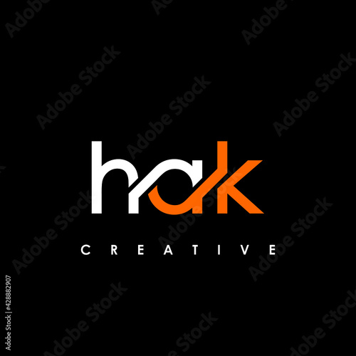 HAK Letter Initial Logo Design Template Vector Illustration © makrufi