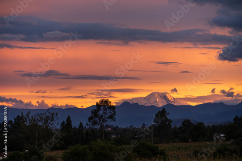 Chimborazo Volcano, Ecuador at sunset