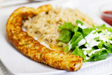 chicken kebab with rice