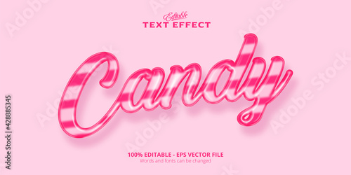 Candy text sweet style editable text effect