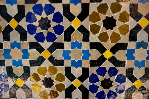  background of colorful ceramic mosaic in arabic style